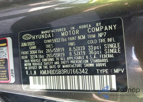 2024 Genesis Gv80 2.5T Awd from USA, damaged, VIN KMUHBDSB3RU166342